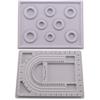 NNVC 2Pcs Bead Design Board Bracelet Design Board Flocked Bead Board Necklace Beading Jewelry Organizer Tray DIY Jewelry Making