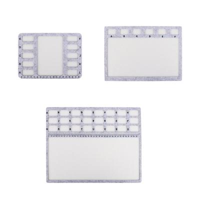 Нековзний сітчастий килимок для бісероплетіння, лоток для дизайну бісеру для виготовлення ювелірних виробів з фетровою поверхнею та розміткою для вимірювання