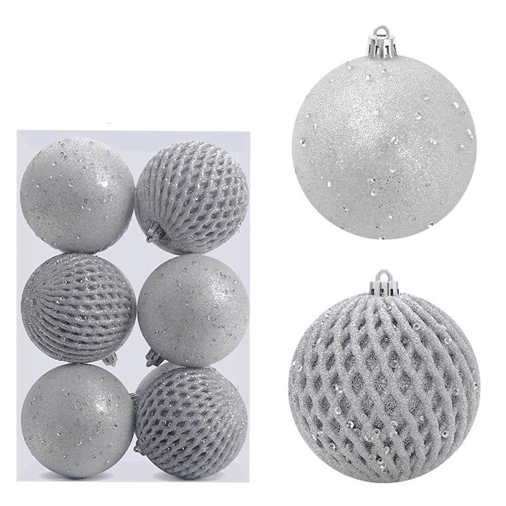 12pcs Plastic Painted Christmas Ball Gift Box 8cm Christmas Tree Pendant  Hotel Office