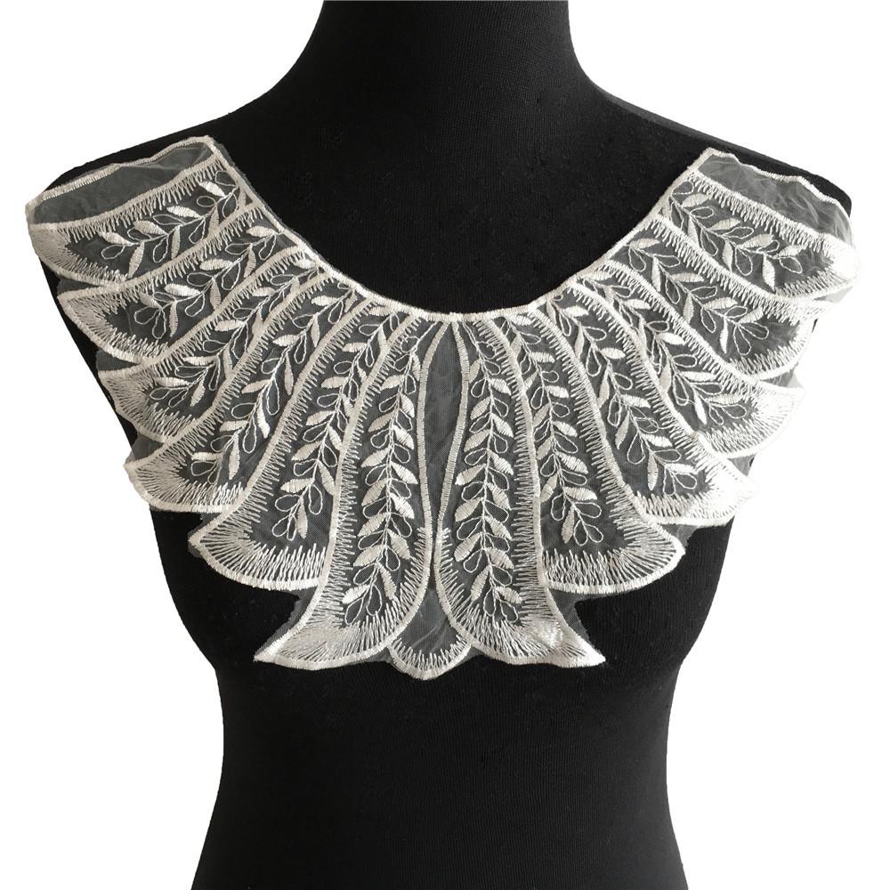 Embroidery Lace Collar Organza Applique Diy Decorative Sewing Neckline Fabric Wedding Dress Accessories Craft Supplies