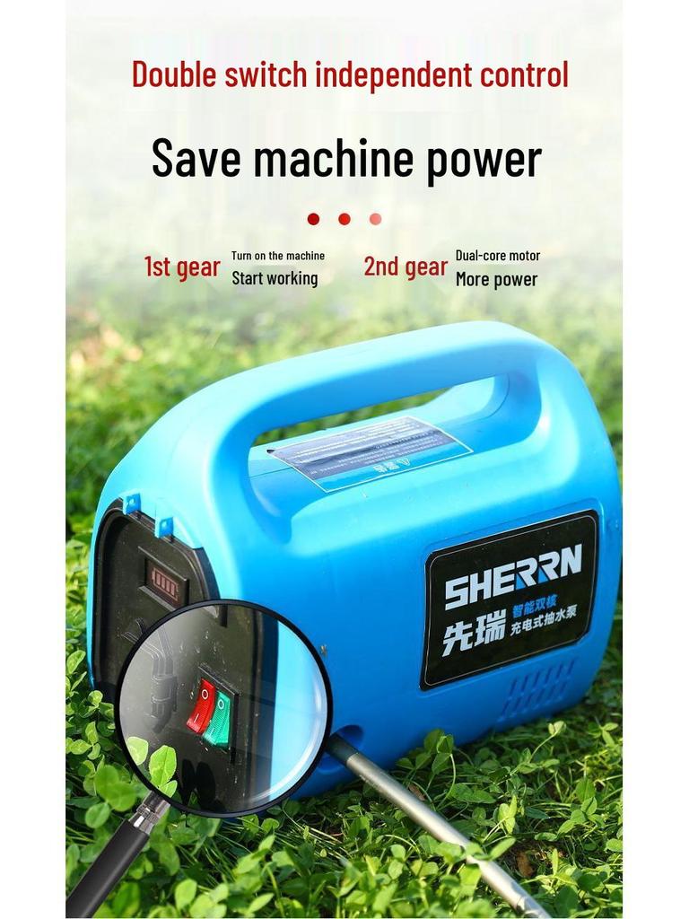 Portable Rechargeable Water Pump for Home Gardens and Outdoor Irrigation