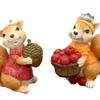 2 Pieces Squirrel Figurines Animal Statue Ornaments Sculpture for Office Cabinet