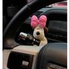 Handmade Cute Dog Plush Decor - Creative Gear Stick Ornament & Birthday Gift for Car Interior