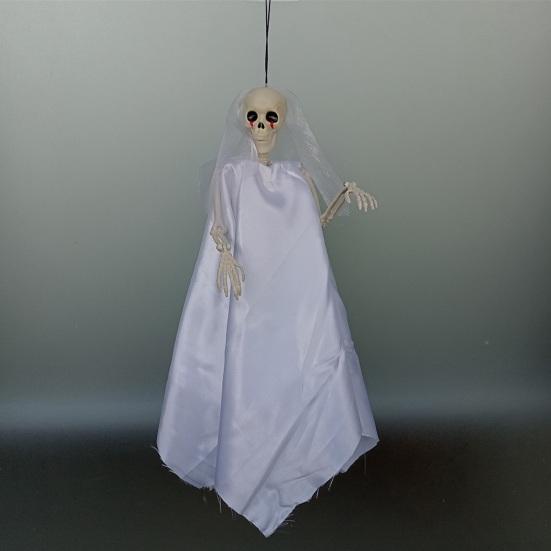 Halloween Ghost Decoration with Lanyard Easy To Hang Realistic Spooky Ghost Bride Ornament Haunted House Prop