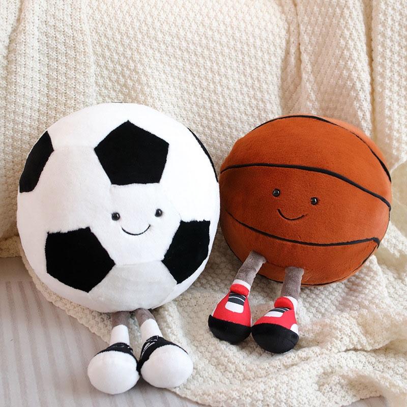Cute Cartoon Animal Plush Toy Football And Basketball Baby Doll Soft And Cuddly Stuffed Toy For Babies