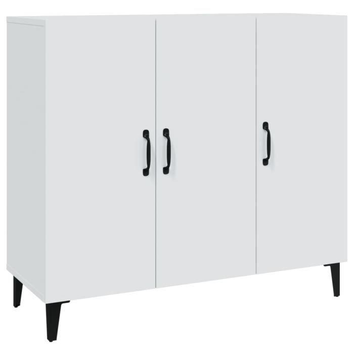 812501 vidaXL Buffet Blanc 90x34x80 cm Bois d'ingénierie