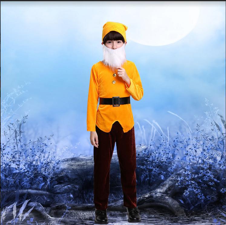Children's Snow White & Seven Dwarfs Play Costumes: Prince, Hunter, & Magic Mirror Outfits