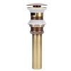 Brass Popup Drain Stopper Bathroom Basin Sink Draining Without Overflow Accessory