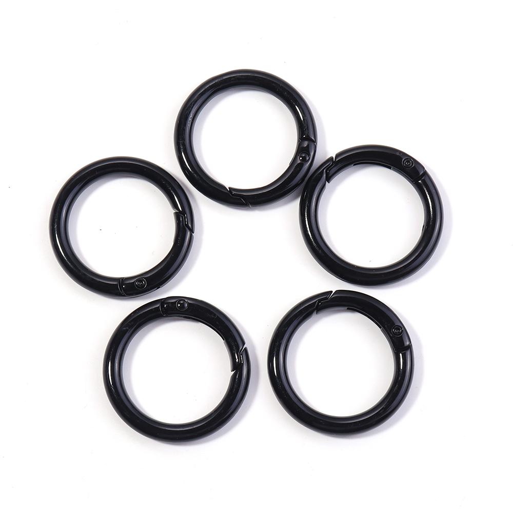 5-10Pcs Alloy O Ring Spring Clasps Openable Round Carabiner Keychain Clips Hook Dog Chain Buckle DIY Keyrings Jewelry Connectors