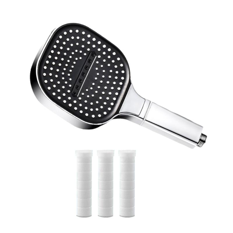 Universal 13cm Shower Head with Not Clogging Nozzles Universal Shower interfaces ABS for High Pressure Bathroom Use