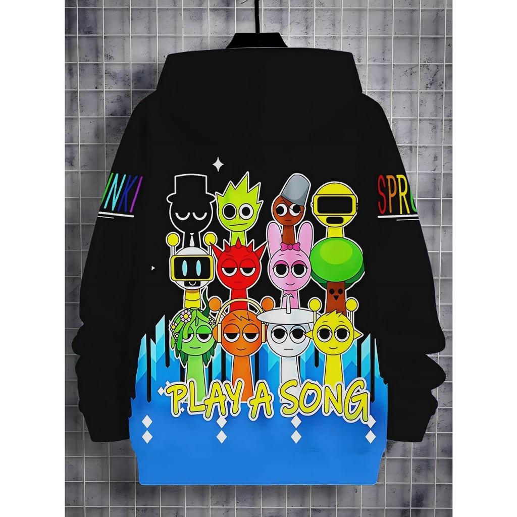 Nueva sudadera de anime, ropa infantil de dibujos animados 3D para niños y niñas, ropa de otoño de manga larga, adecuada para niños de 5 a 14 años