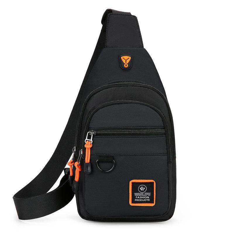 Trendy Lightweight Men's Commuter Chest Bag: Wear-Resistant, Large Capacity, Multi-Compartment Crossbody