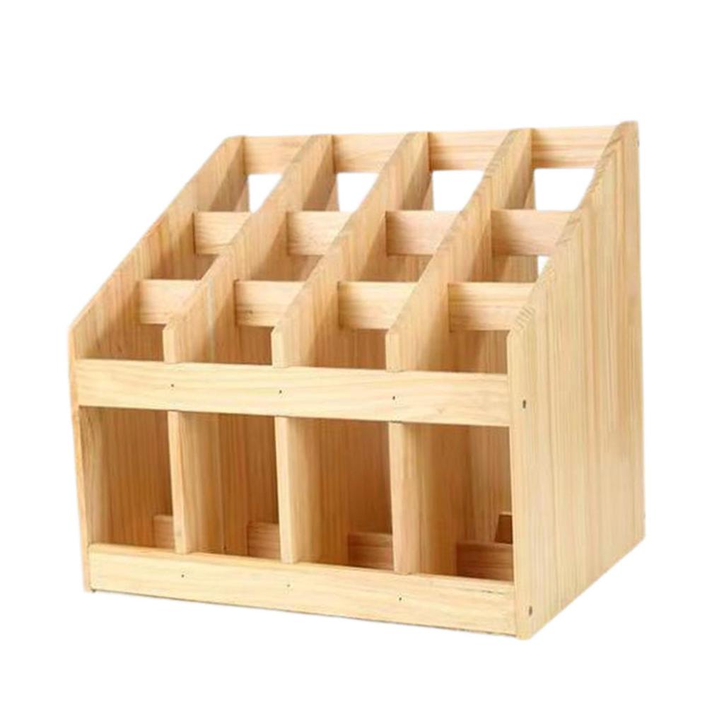 Carpet Rack Children Work Storage Solid Wood Organizer Functional Shelf Wooden Rug Stand