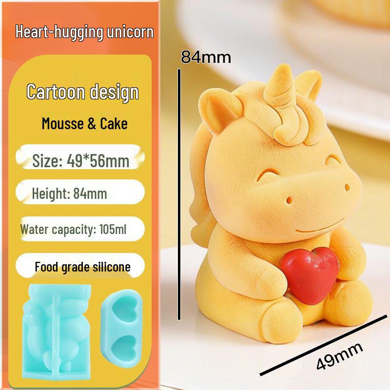 Форма для муссового десерта  Единорог : 3D мультяшный торт  Год Лошади