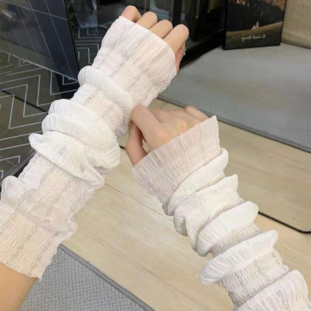 Sunscreen Sleeves Fashion Sunscreen Sleeves Women's Summer Outdoor Gloves Breathable Hand Sleeves Riding Driving Arm Sleeves