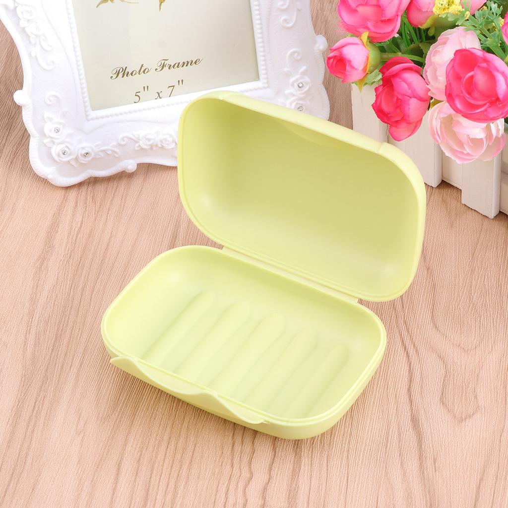 Portable Soap Dish Box Holder Container for Travel Camping Hiking Bathroom Use Locking Design Leakproof Compact Lightweight PP
