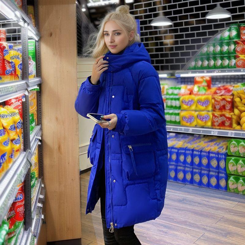 medium and long cotton-padded clothes, enlarged and thickened -padded jackets, loose bread clothes, winter knee-thick cotton-padded clothes