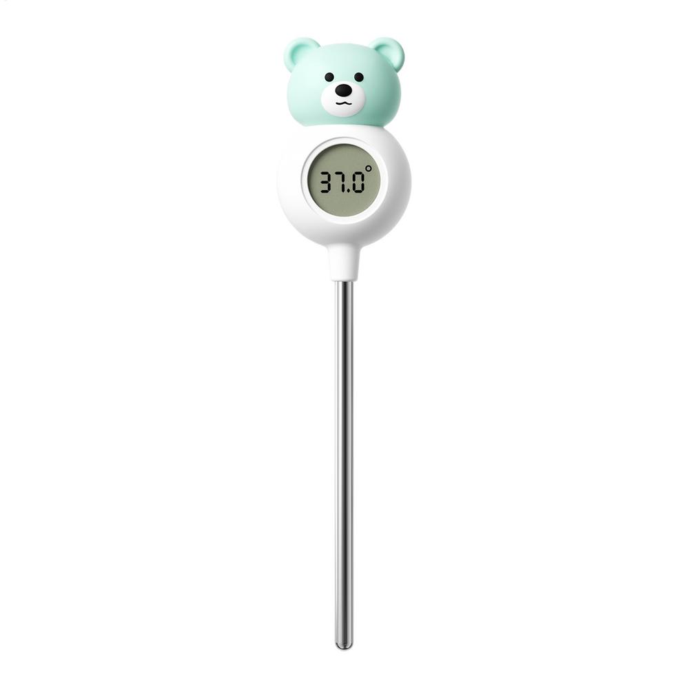 

Instant food thermometer with Food-grade silicone probe digital display for kitchen cooking making milk powder pour-over coffee зелёный