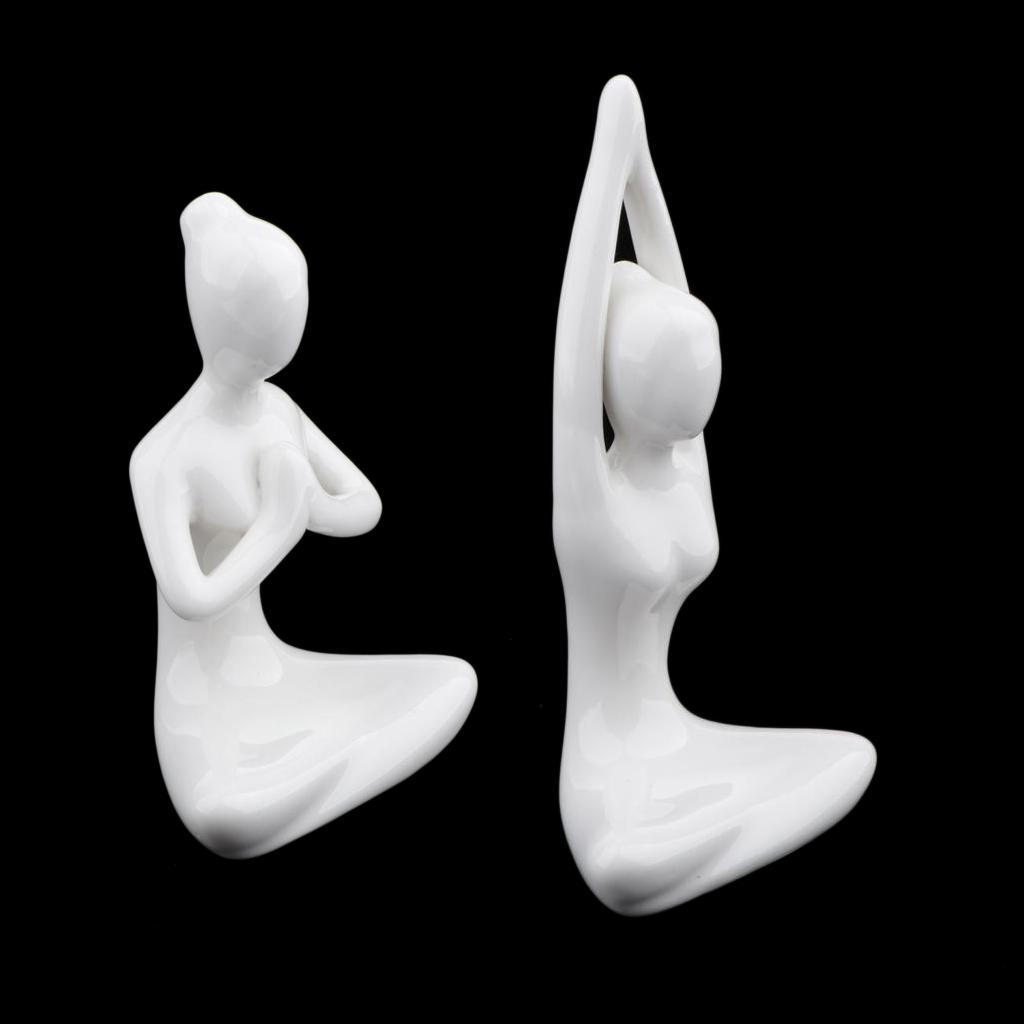 

2x Керамическая фигурка для йоги, орнамент, статуэтка, скульптура, сад, стол, домашний декор