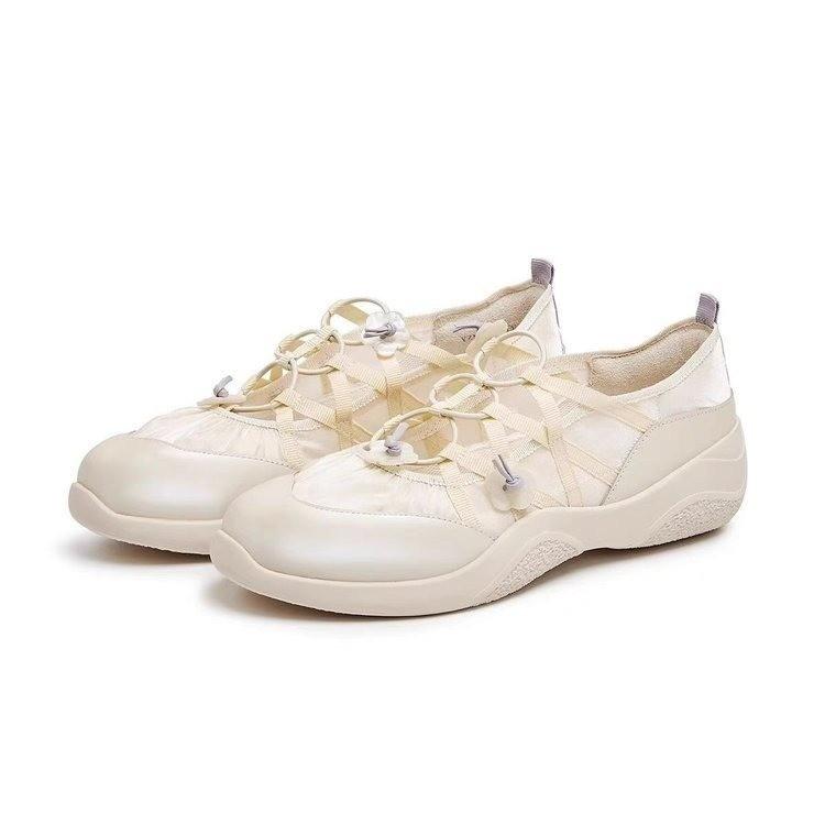 Fashion Cross Women's Shoes Female Footwear Dress Med Rubber Cross-tied Shoes Woman Flats Dress Cross Cross-tied Rubber