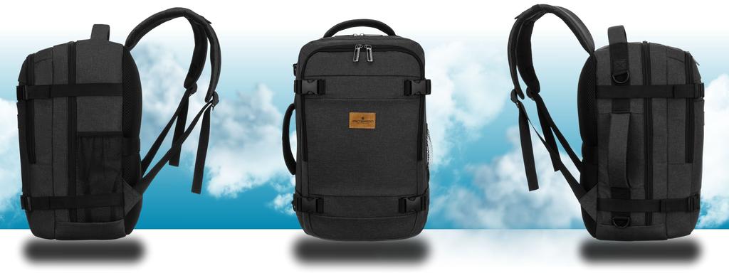PTN SIKORKA-6460 Black Travel Backpack