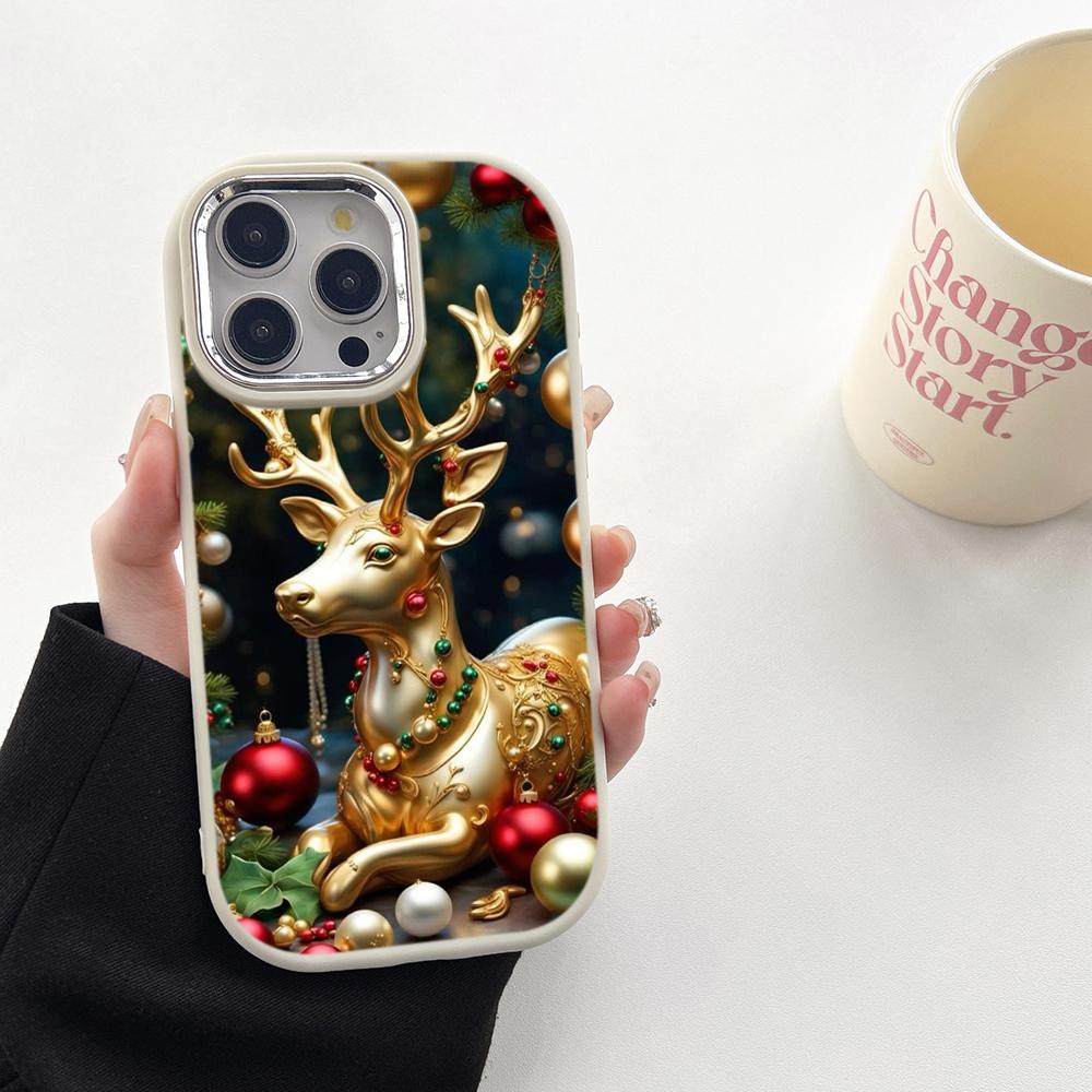 N105 рождественские и новогодние художественные мягкие чехлы для телефонов Samsung S24 — фото 11