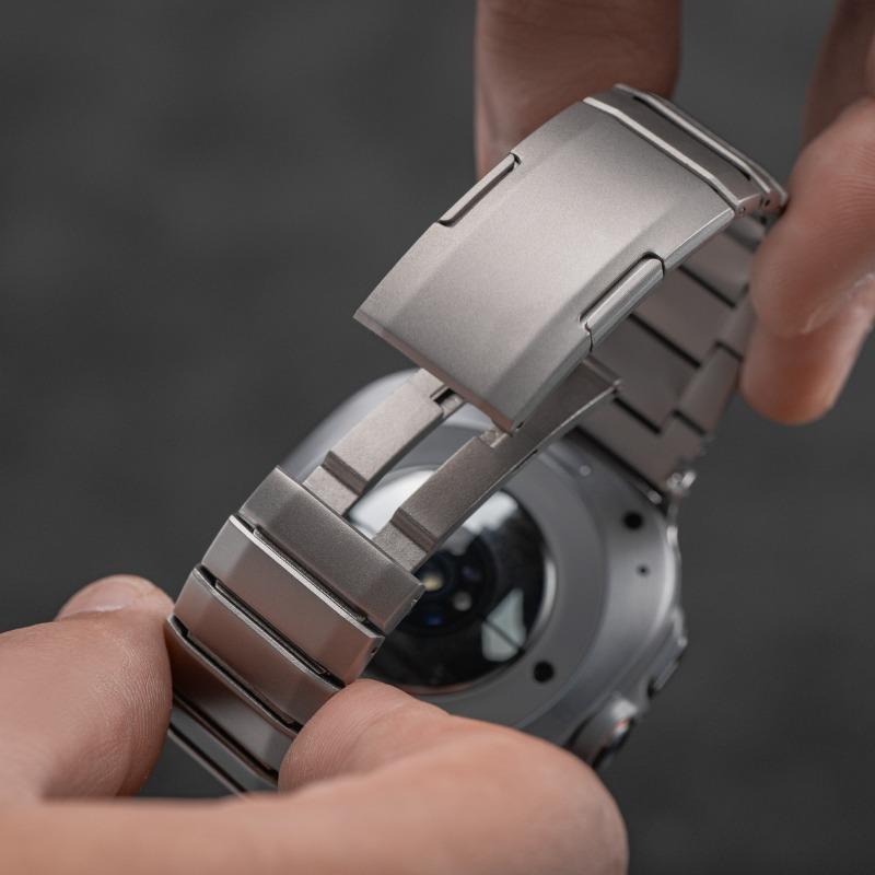Edelstahlarmband für Samsung Galaxy Watch 8/8 Classic Gebogenes Anschlussdesign für Galaxy Ultra 2025/ 47mm Business-Armband