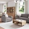 3 Piece Sofa Set In Taupe 219 X 80 X 82 Cm Linen Blend Fabric