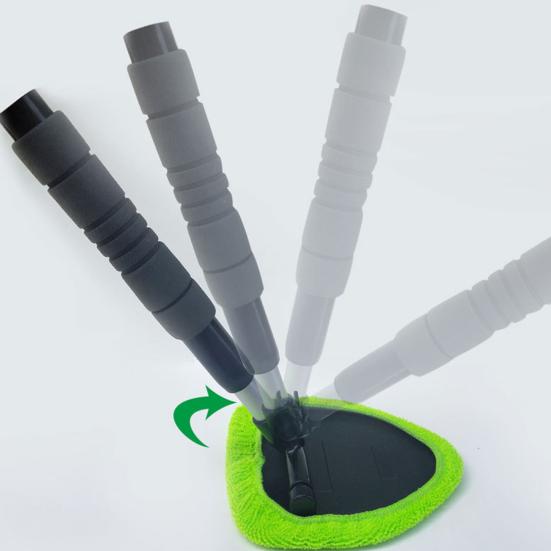 Car Cleaning Brush with Reusable Pads Extendable Handle Sprayer Brush Windshield Cleaning Tool for Car Interior Exterior Glass Cleaning