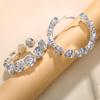 Stonefans Große Strass-Creolen für Damen Geschenk Mode Kristall-Ohrringe Schmuckzubehör