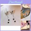 Trendy New Chinese Style Earrings Alloy Material Unique Design Silver Color