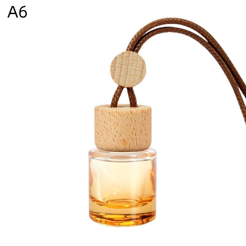 1Pcs Small Round Cap Empty Pendant Ornament Car Essential Oil Diffuser Fragrance Air Freshener Scent Perfume Bottle