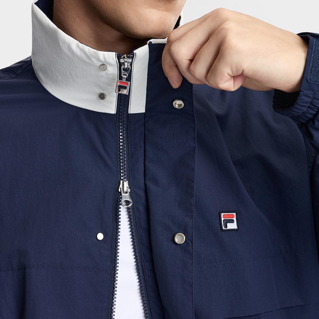 Fila Tenisová Trendy Pohodlná Ležérní Sportovní Pracovní Oblečení Univerzální Tkaná Bunda Unisex Bunda Galakticky Modrá A51U613701FNV