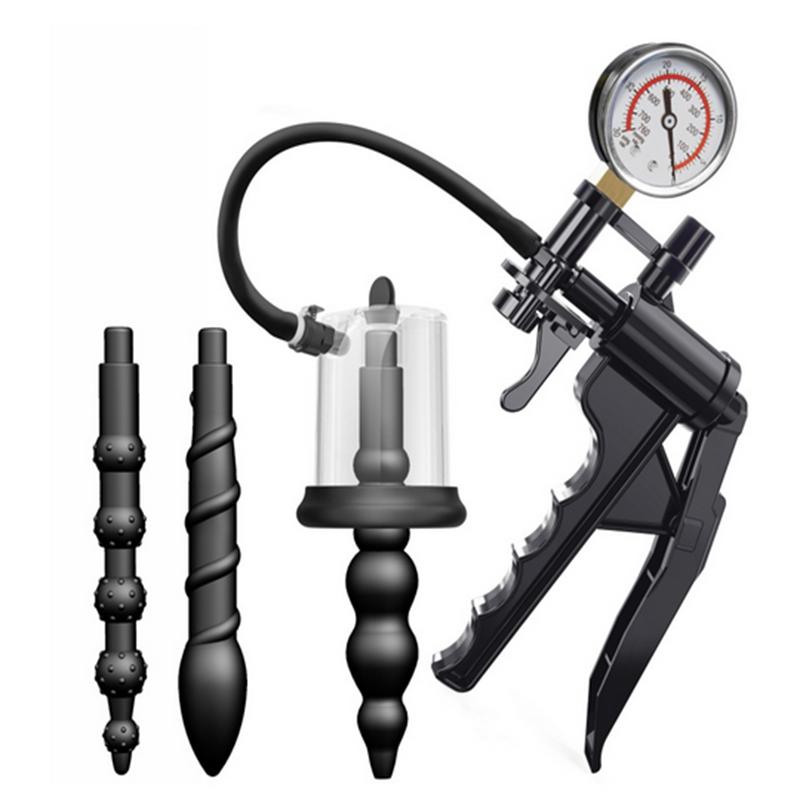 New Anal Pump Manual Vacuum Rosebud Pump Sex Toys for Men Women SM Suction Cup Prostate Stimulator Anus Dilator Butt Plug Set