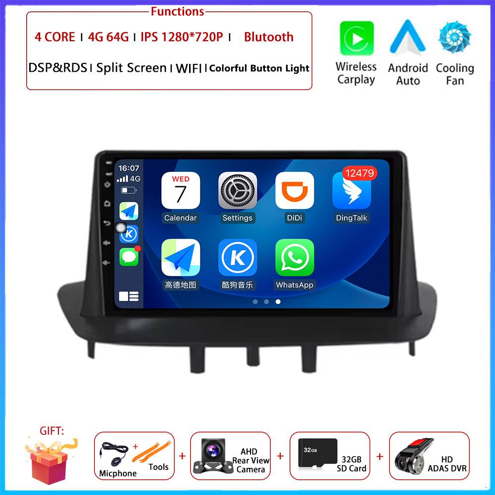 Android OS For Renault Megane 3 Fluence Samsung SM3 2008 - 2014 Car Radio Stereo Multimedia Video GPS Navigation Player BT 5.0