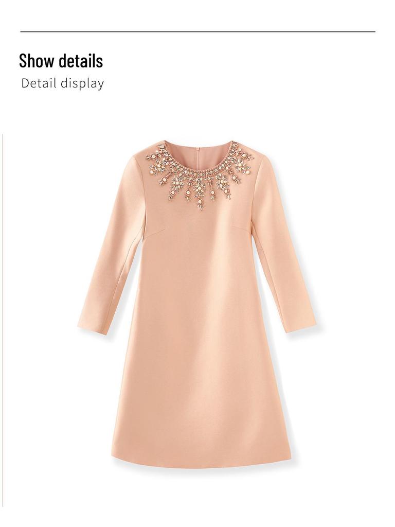 Elegant Diamond Hand-Stitched Evening Dress for Socialite Women