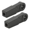 2PCS Black Outboard Cable End Engine Cable End for Outboard 9.9 15 25HP 1996‑2014 Outboard Engine