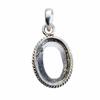 Handmade 925 Sterling Silver Pendant Bezel Setting, Oval Pendant Blank Mounting, Jewelry Making Supply