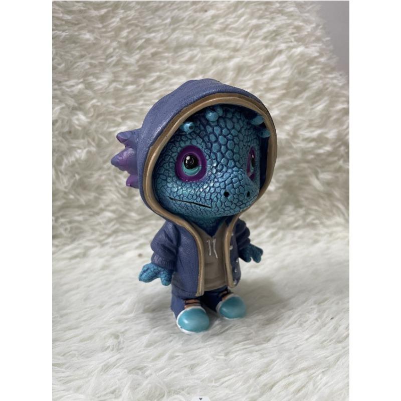 Halloween Dinosaur Spirit Figurine Set, Doll, Atmosphere Scene Decoration, Resin Ornament, Craft Item, Gift