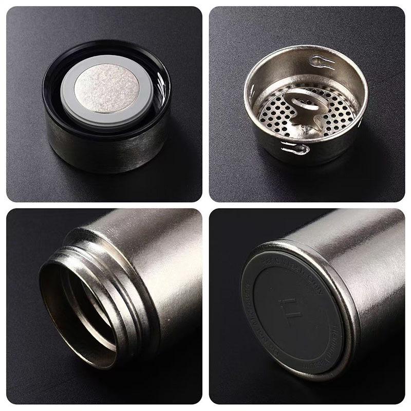 Pure Titanium High-Capacity Insulated Cup for Men and Women - Ice Flower Design