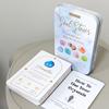 Soul Stones Crystal Oracle Deck, 11.5*8cm 51 Healing Affirmation Cards in Tin Box with Guidebook, Chakra Zodiac Element Cards