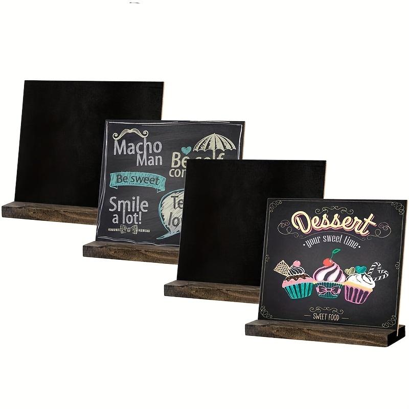 

4Pcs Creative Wooden Chalkboard Ornaments - Vintage Message Boards for Display Cabinet Decor 4pcs