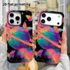 Phone Case: 2D Flat Design Suitable for iPhone 18, 17, 16, 15, 14, 13 Pro Film Protective Case, Couple Style, Rainbow Saturn, Christmas and Halloween 