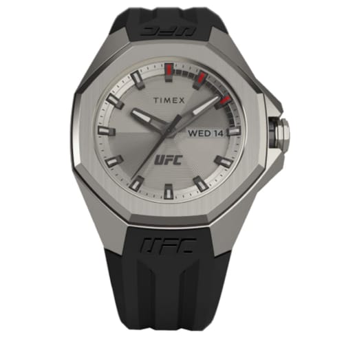 

Timex UFC Men s Pro 44mm Watch, Black/Silver Tone, Modern Design