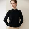 Lekasha Women's 100% Pure Cashmere Half-High Neck Pullover Knitwear for Autumn and Winter