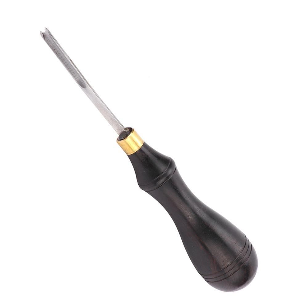 Carbon steel Leather Edge Creaser 0.6/0.7/1.3mm Groove Size Ergonomic Handle Leather Edge Beveler Leather Skiver Tool