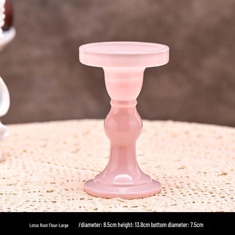 Rosa Romantischer Kerzenständerhalter für den Hochzeitstisch