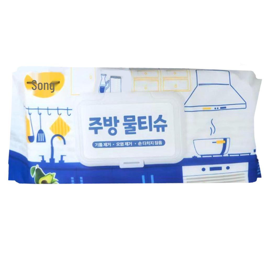 Large Thick Kitchen Wipes: Heavy-Duty Oil Stain Remover, Disposable Cleaning Wet Wipes for Household Use