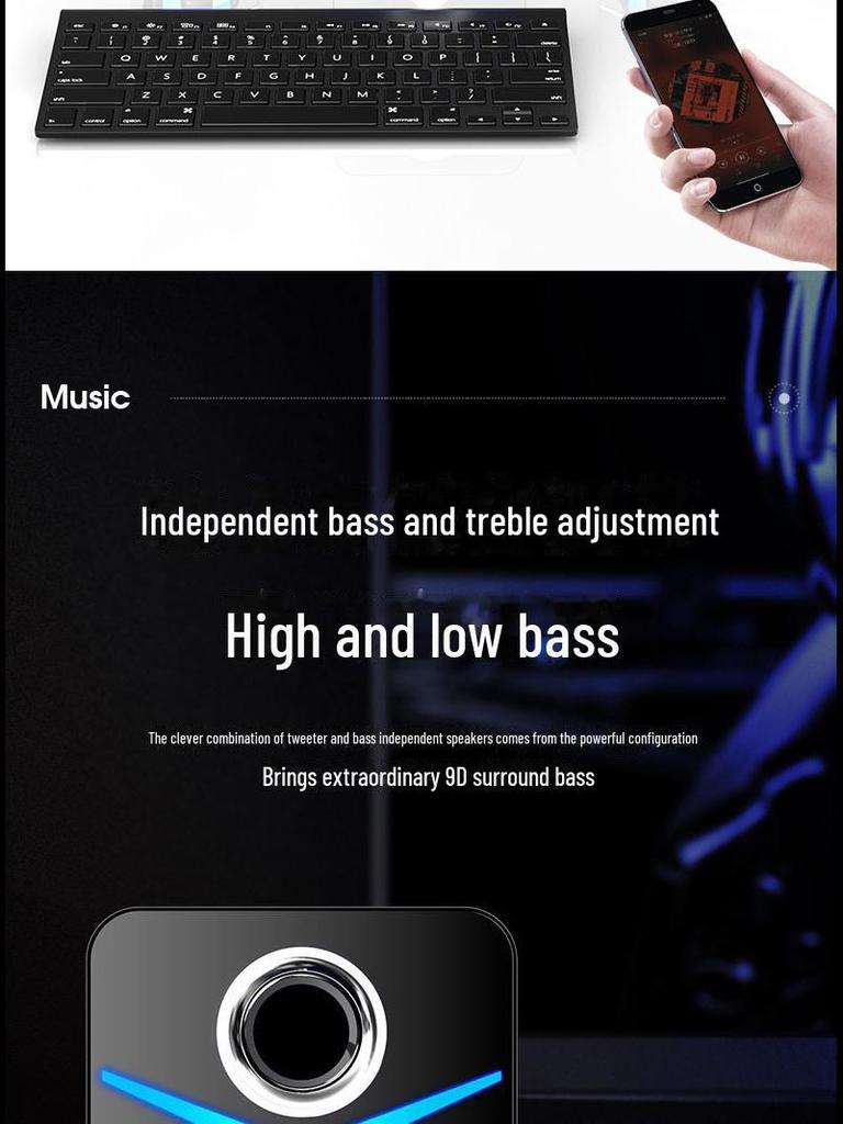 Saida Multimedia Bluetooth Wired Desktop Speaker with Subwoofer