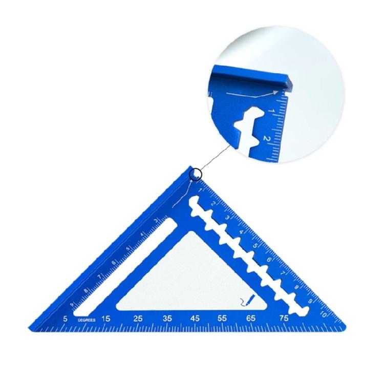 Triangle Ruler Aluminum Drafting Triangle Square Ruler 45/90 Degree Right Angled Woodworking Math Geometry Tool